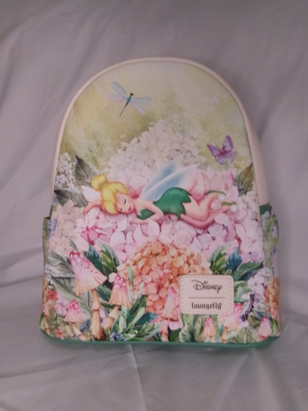 Disney Tinkerbell Loungefly Backpack with Artwork Background